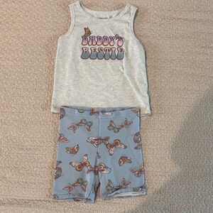 Garanimals Light Gray and Blue Butterfly Set